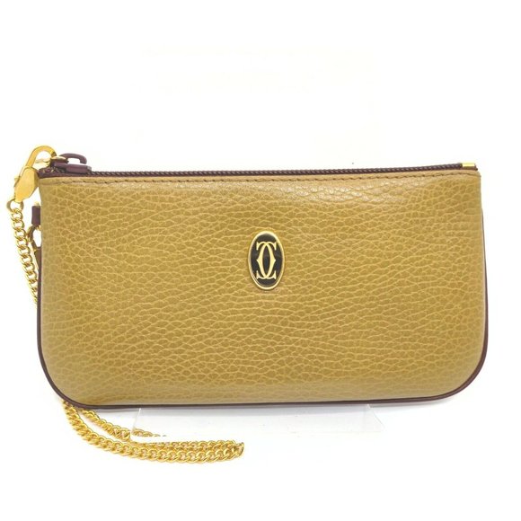 Cartier Vintage Pouch Beige Leather - Picture 1 of 10